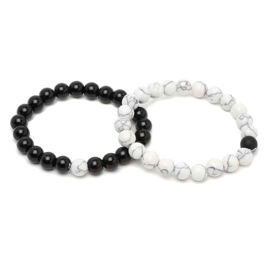 YouBella Multicolour Natural Stones Stylish Couple Love Bracelet For Unisex