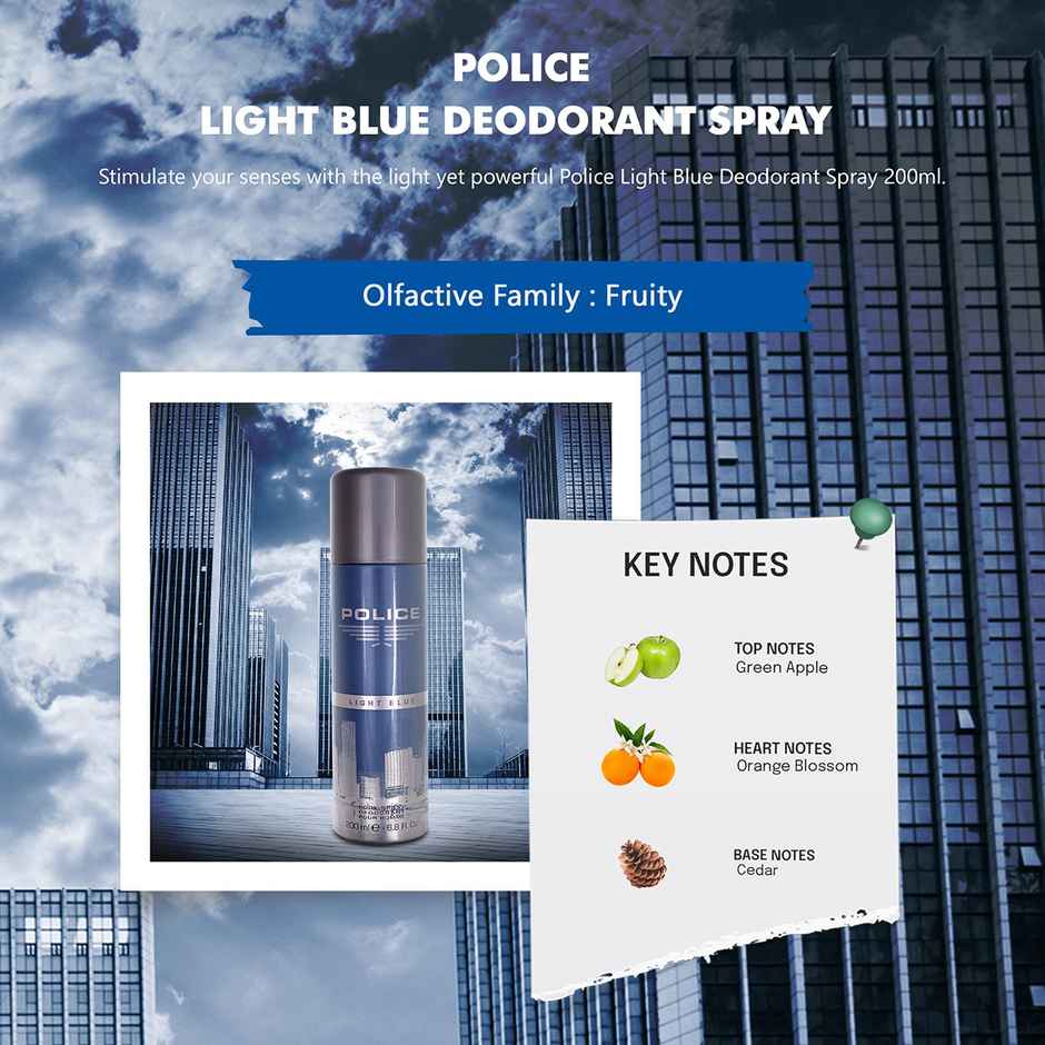 Police Light Blue Deodorant Spray