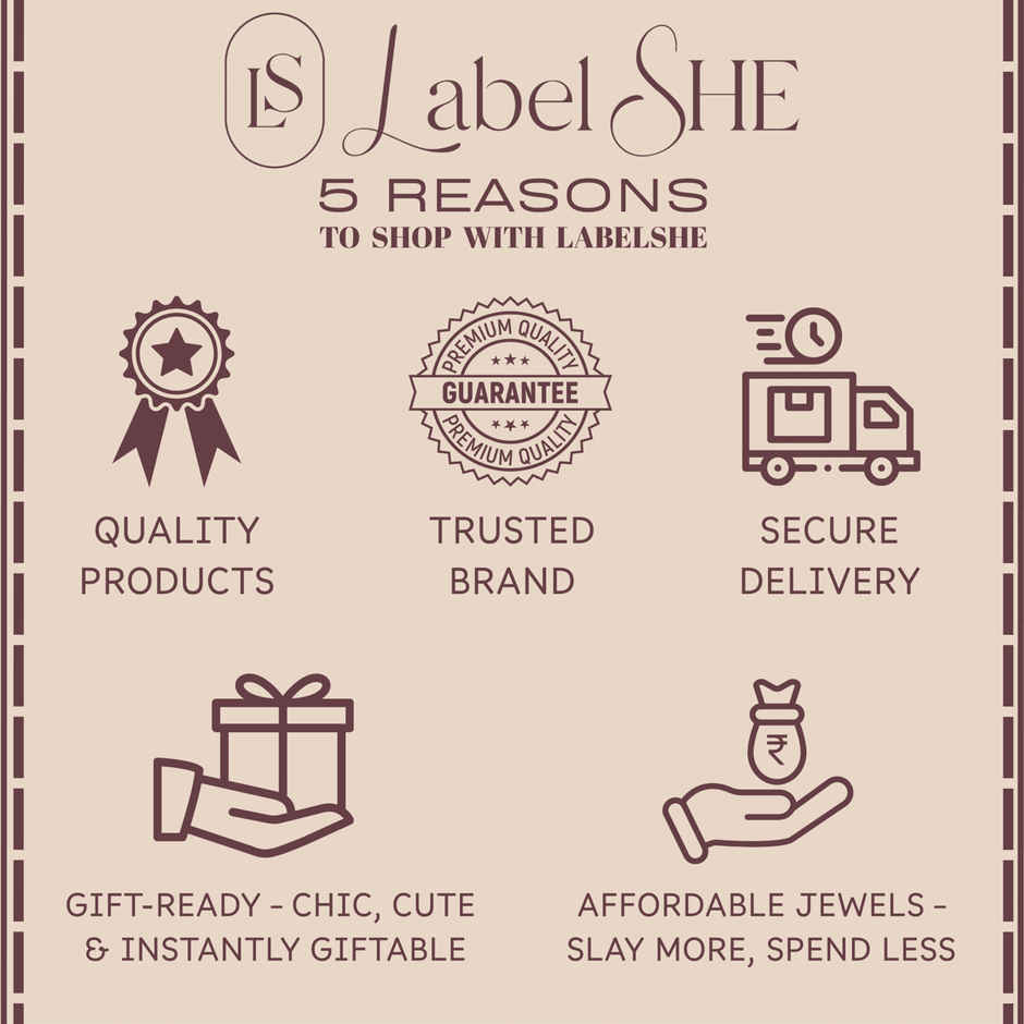 Label She Gold Plated Stainless Steel Anti Tarnish V-Shaped Pendant Necklace | LS-PS-26448