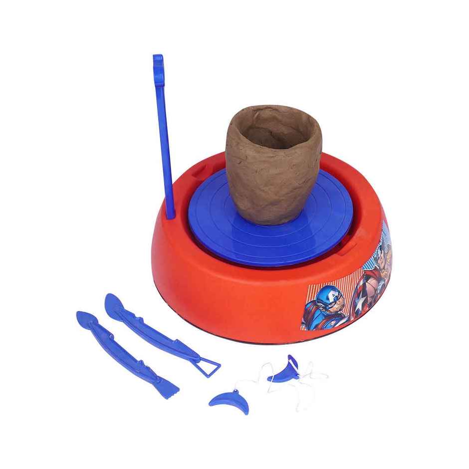Kriiddaank Marvel Avengers Pottery Wheel Kit, Superhero Clay Art & Craft Set for Kids