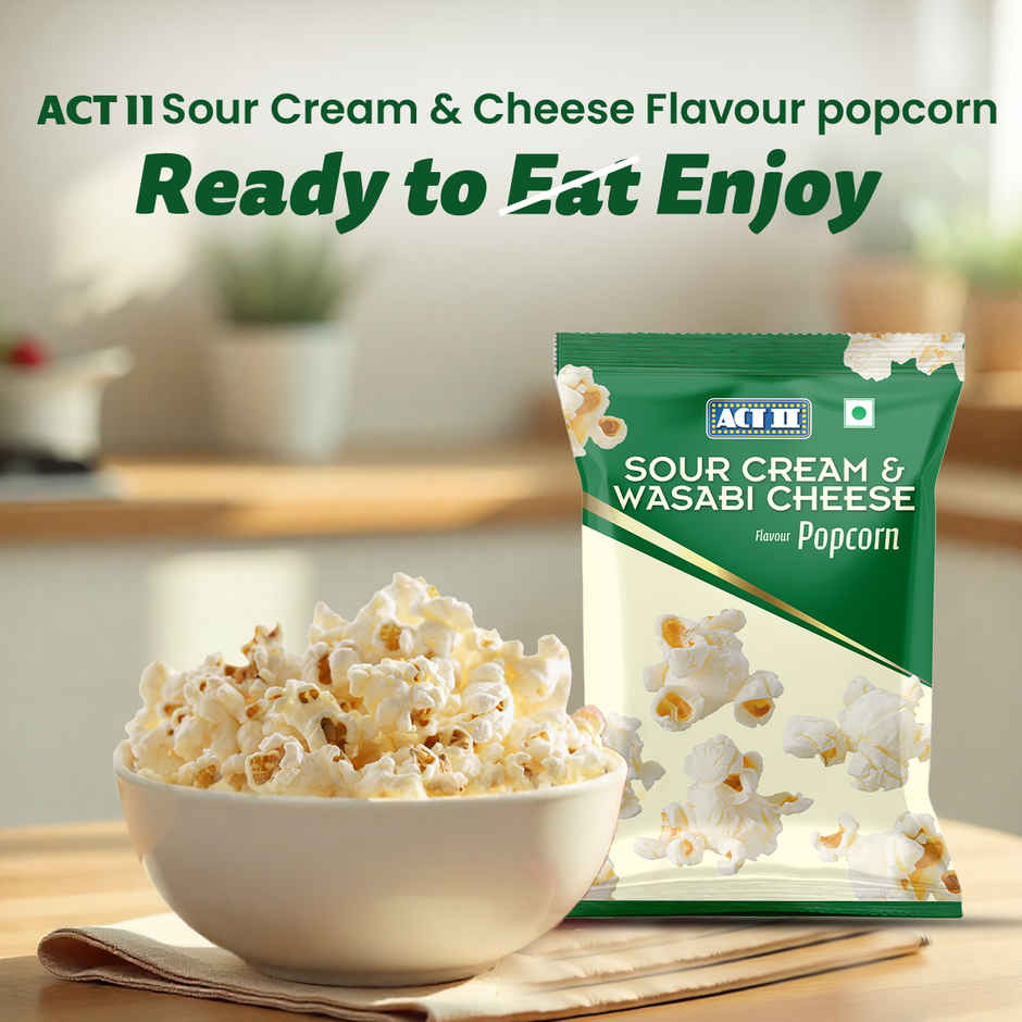 ACT II Sour Cream & Wasabi Cheese Popcorn | Gourmet Popcorn | Premium Snacks | Munchies