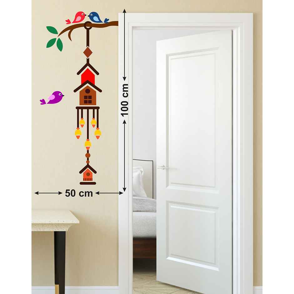 BAY6 Birds Cage Removable Sticker - 50cm | Pack Of 1
