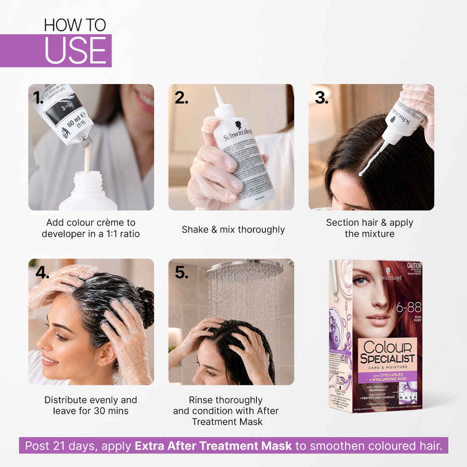Schwarzkopf Colour Specialist Permanent Hair Colour 6-88 Rich Ruby