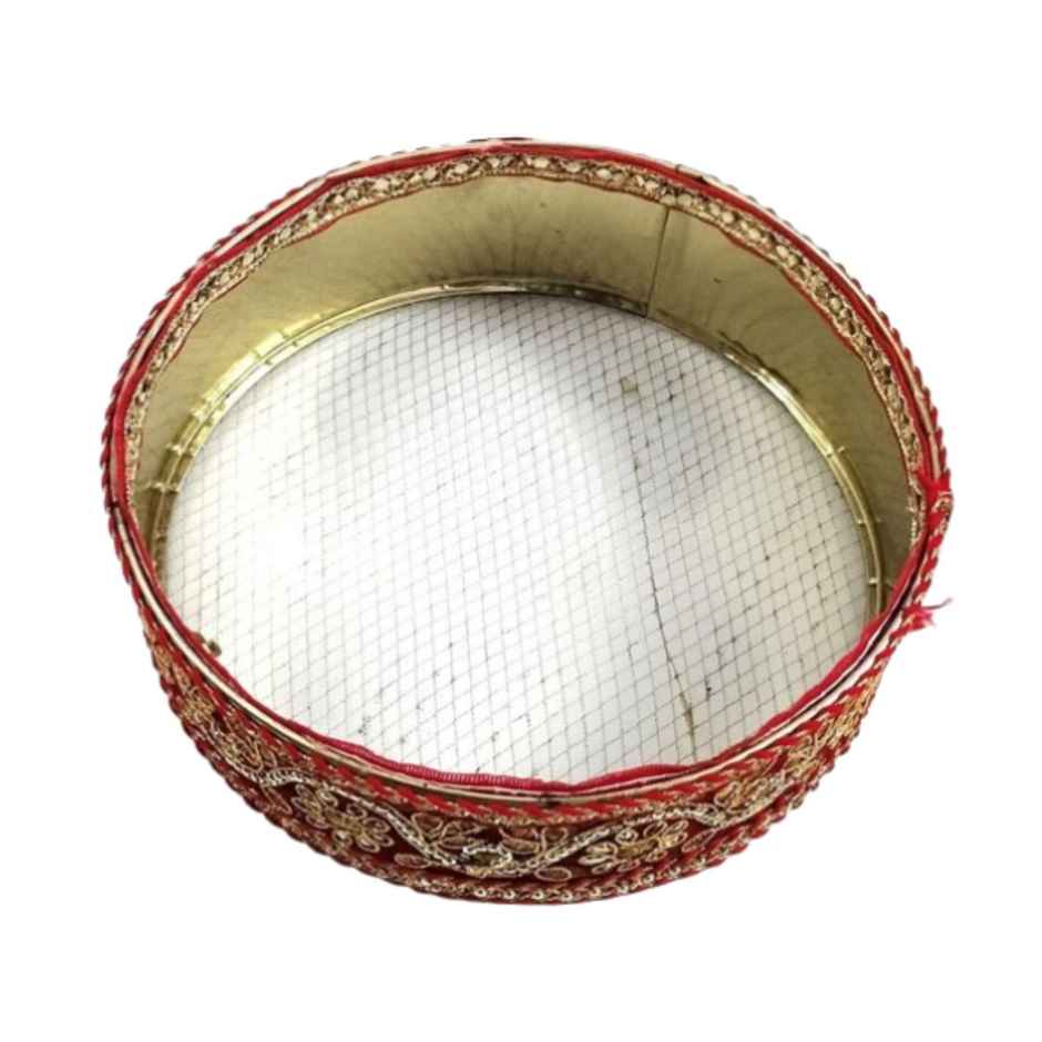 Karwa Chauth Pooja Thali Set | 12 inch | Red | Gullak