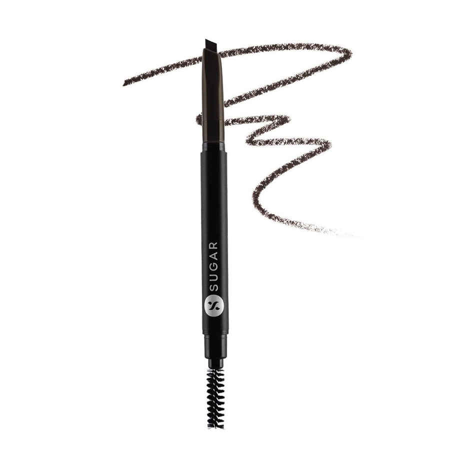 SUGAR Cosmetics Arch Arrival Brow Definer - 04 Felix Onyx (Dark Blackish Brown)