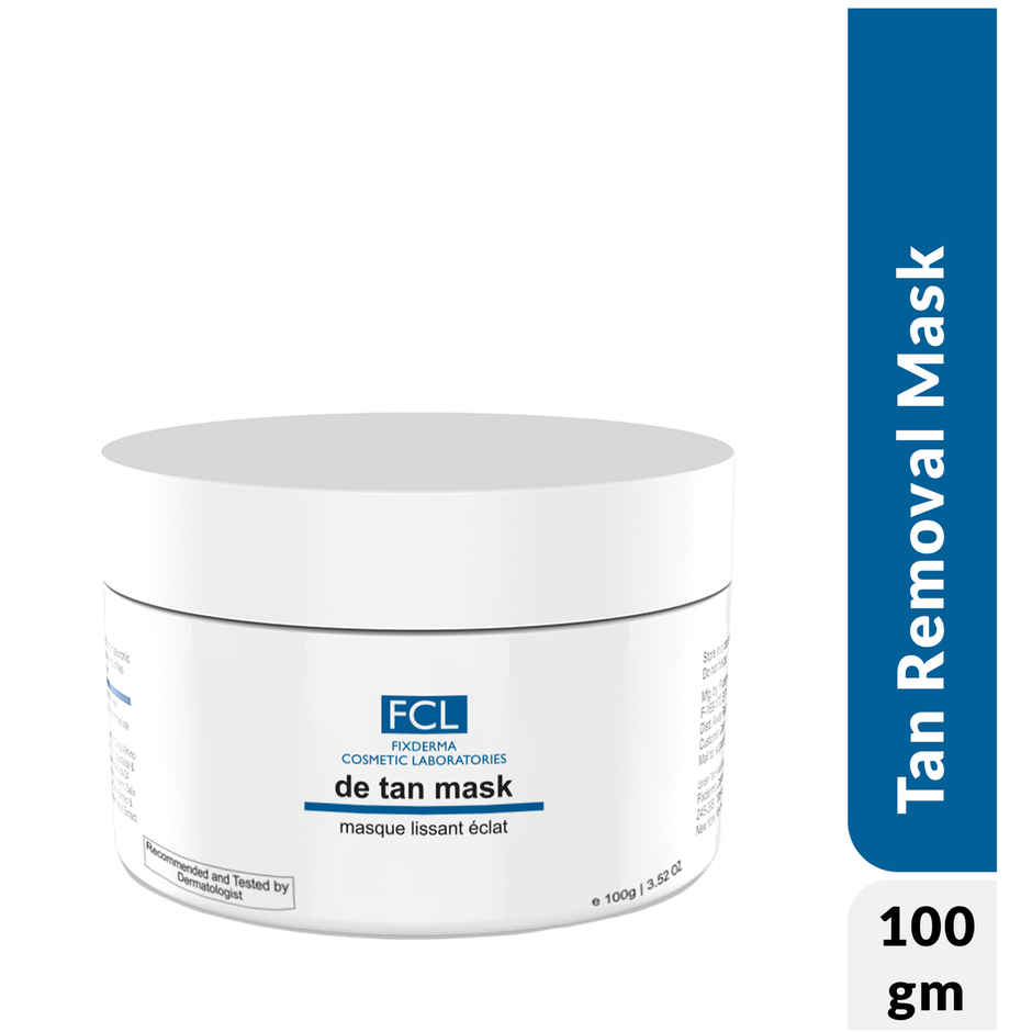 FCL Fixderma De Tan Mask For Tanning & Dark Skin | Cleans Pores | Removes Blackheads | Improves Skin Tone
