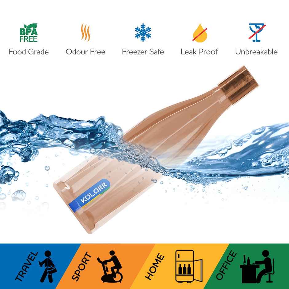 Kolorr Apollo Bottle 1L x 4 | Multicolor ideal for family use