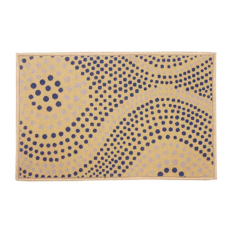 Bianca Highly Durable Anti Slip Door Mat | Large Size | Splender Dots | Dk.beige, Navy
