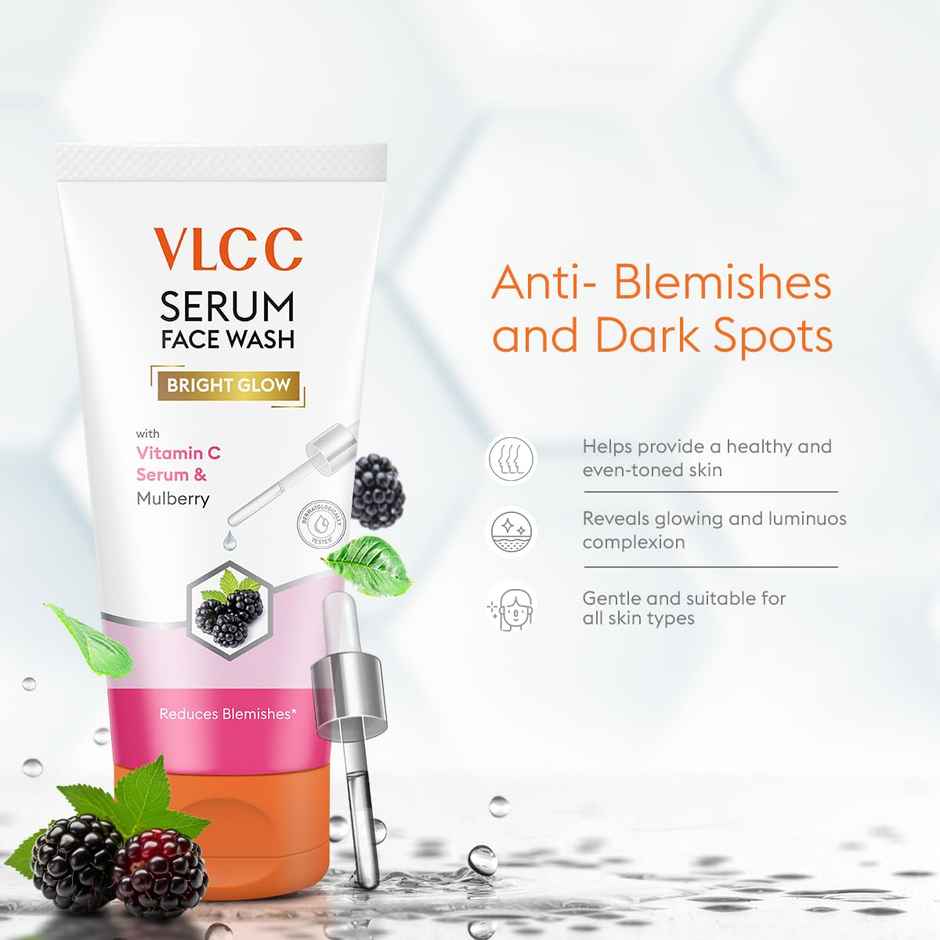 VLCC Vitamin C & Mulberry Serum Face Wash For Am & Aloe Vera Serum Face Wash For Pm