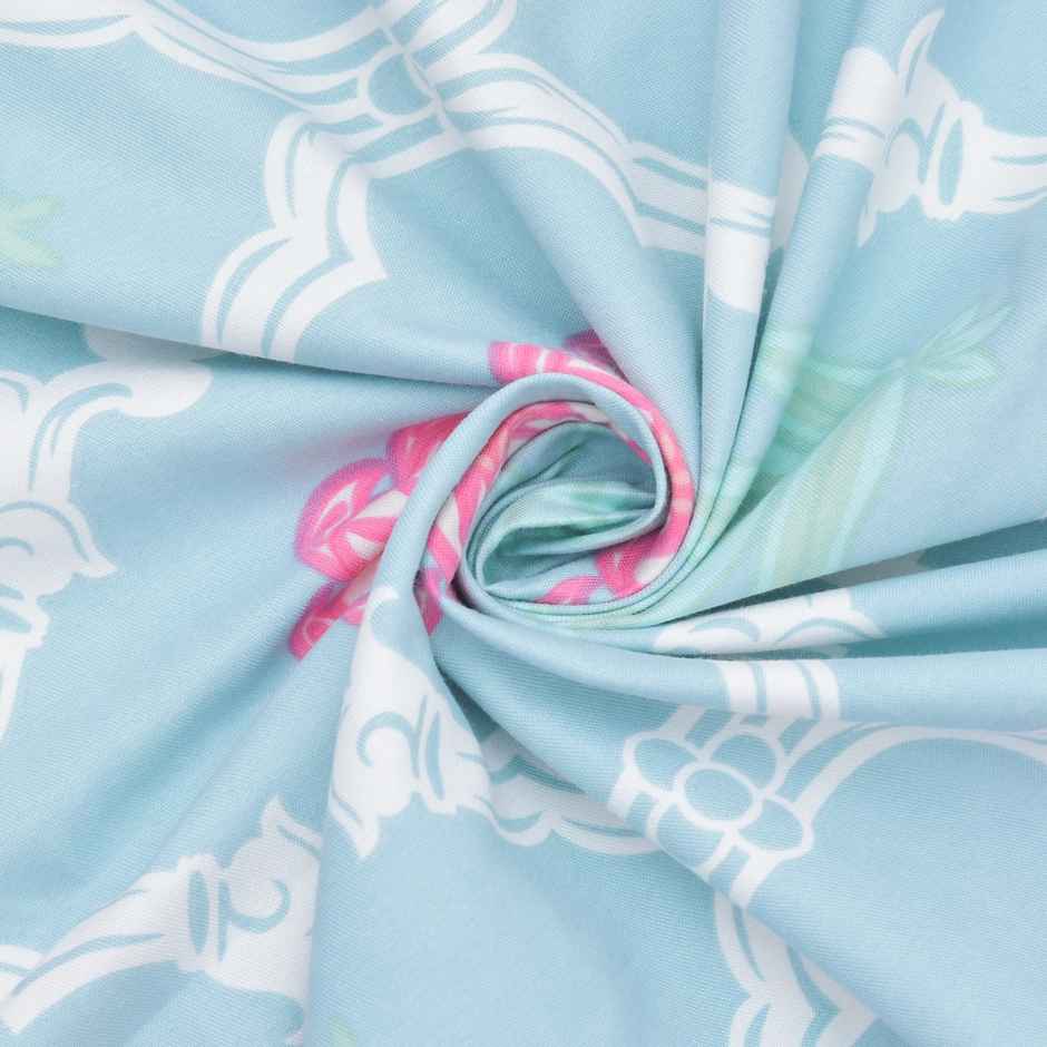 BAY6 Polyester Long Door Curtains - Set of 2 - (9x4 ft) - Green