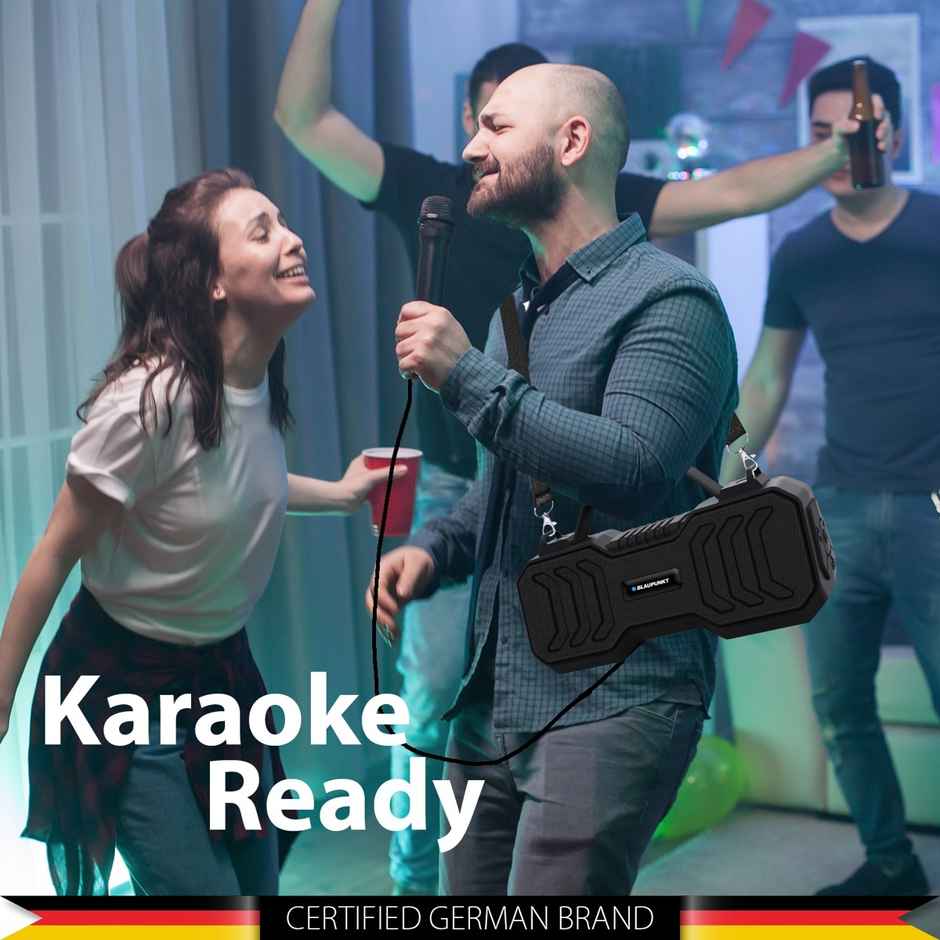 Blaupunkt Atomik Bb20 Wireless Party Speaker With 1500 mAh Battery (Asphalt Black, Stereo Channel)