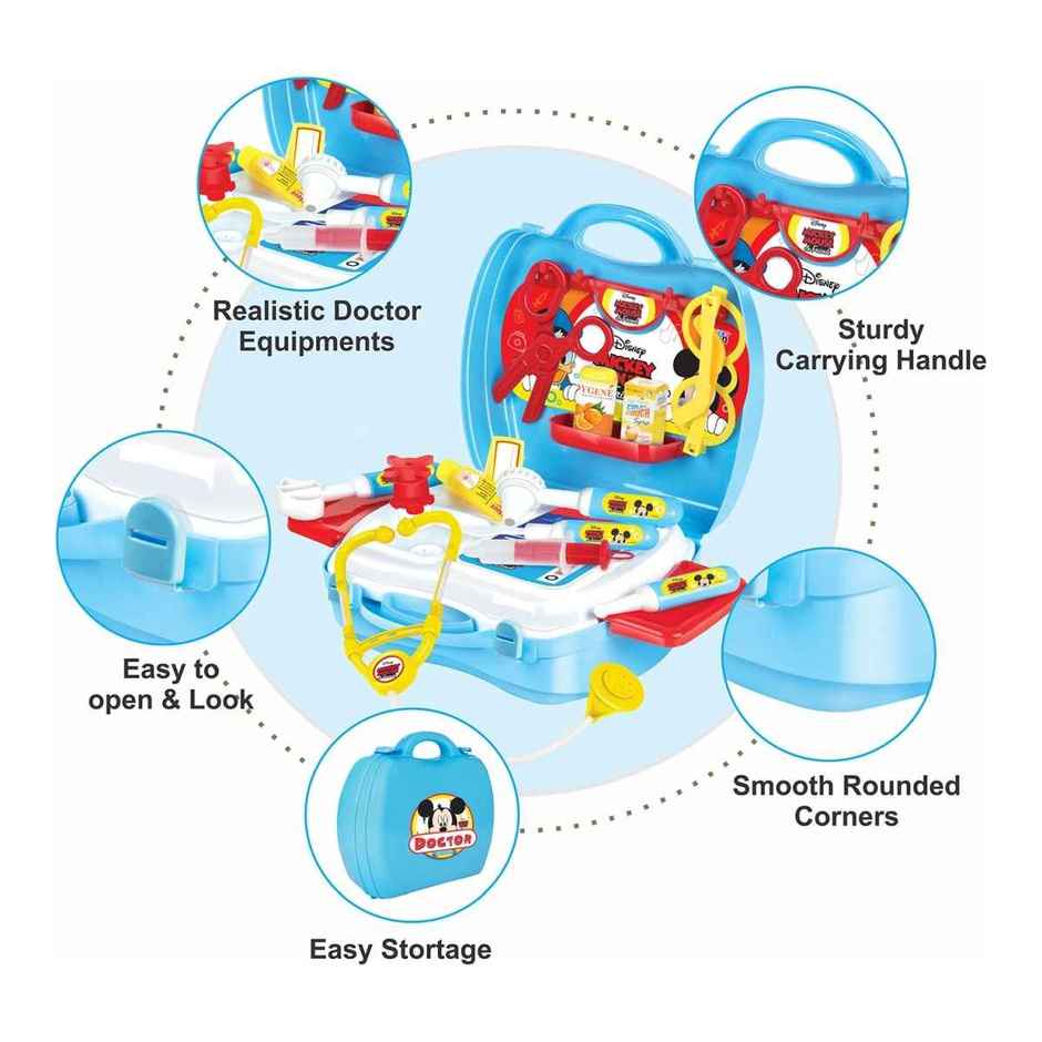 Itoys Suitcase Doctor Play Set- Mickey Mouse | 21 Pcs | Assorted