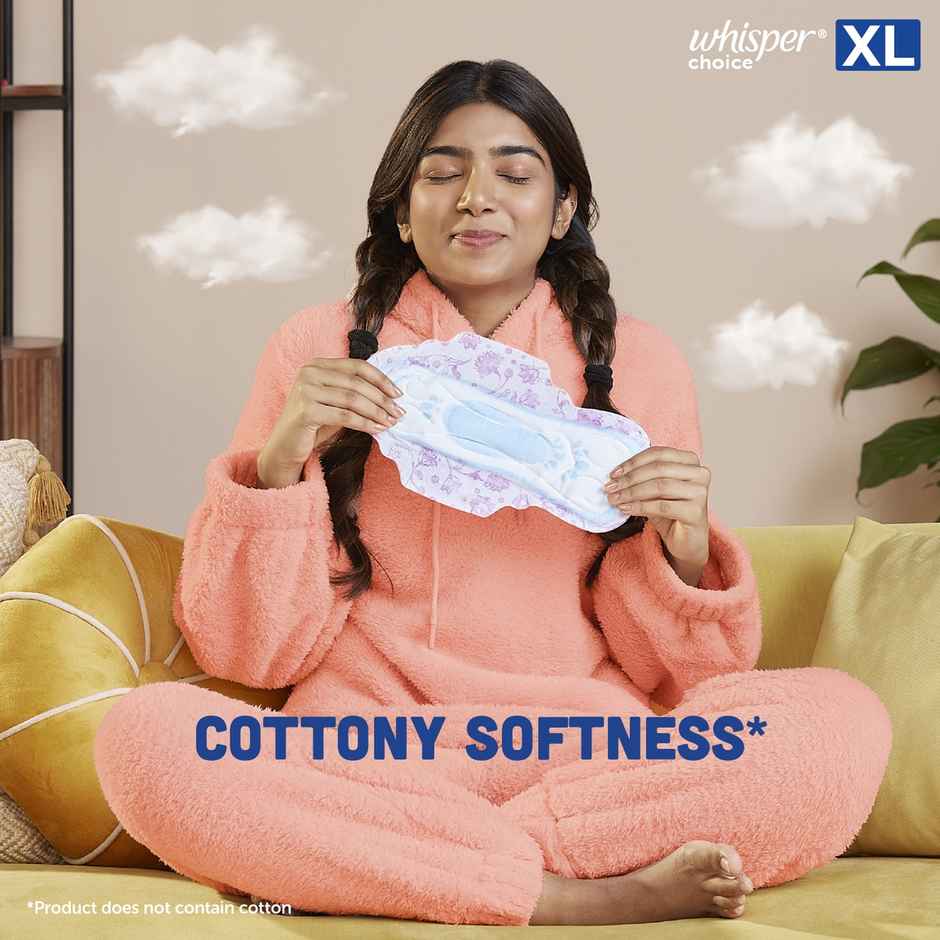 Whisper Choice XL, 36 XL Pads, for medium to heavy flow