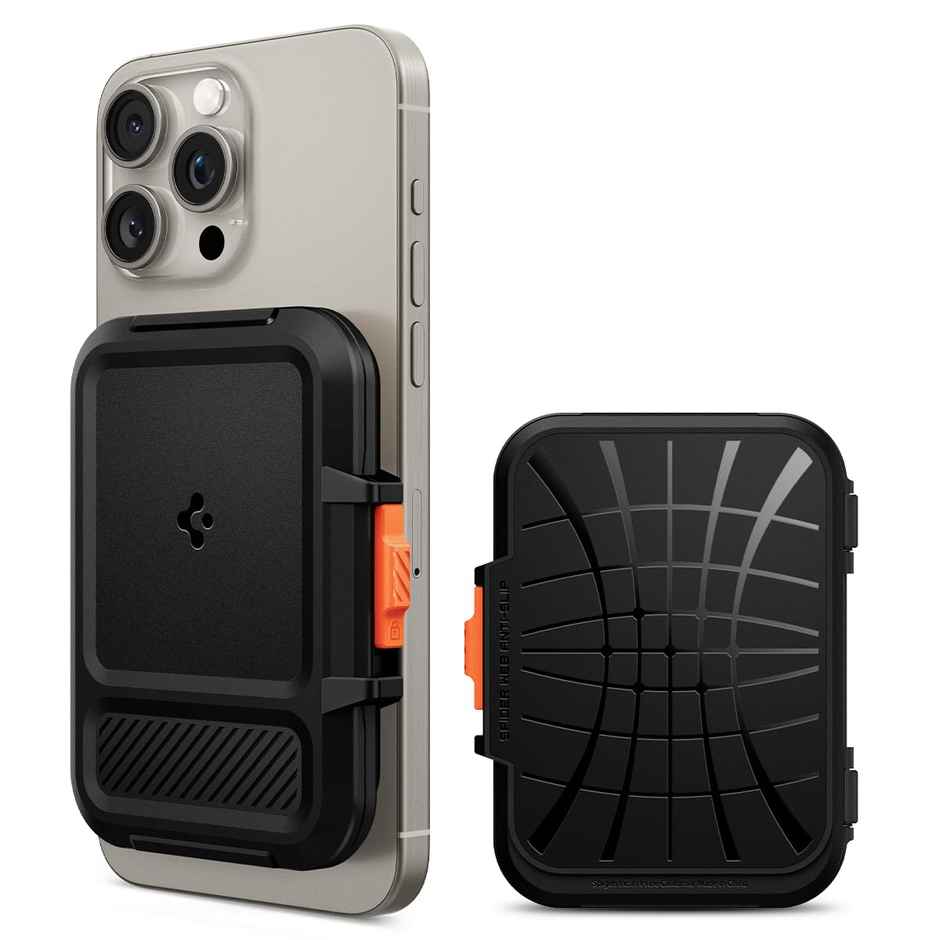 Spigen iPhone Lock Fit Wallet with Magsafe Black