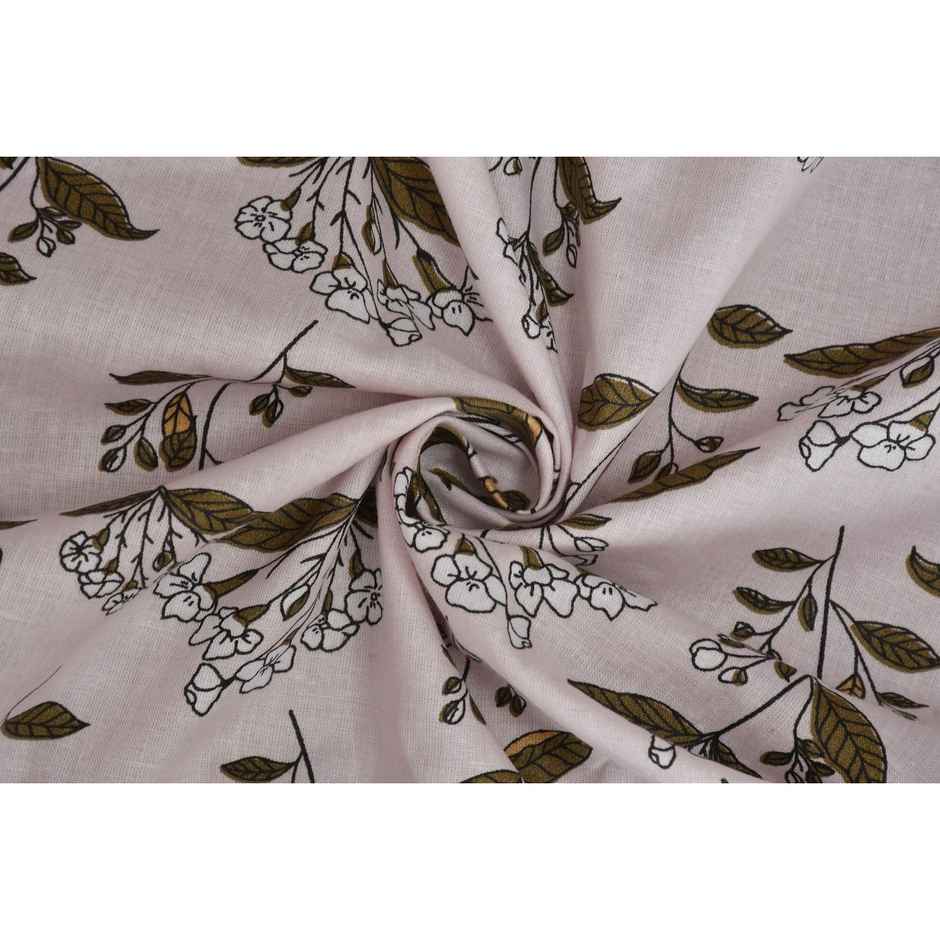 Florida Double Bed Cotton Bedsheet with 2 Pillow Cover | 228x275 cm Green
