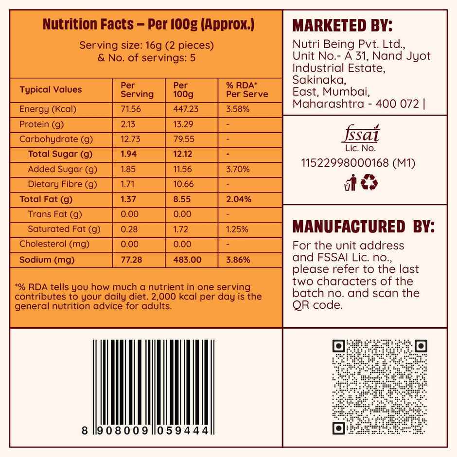 The Health Factory Cinnamon Rusk | Zero Maida