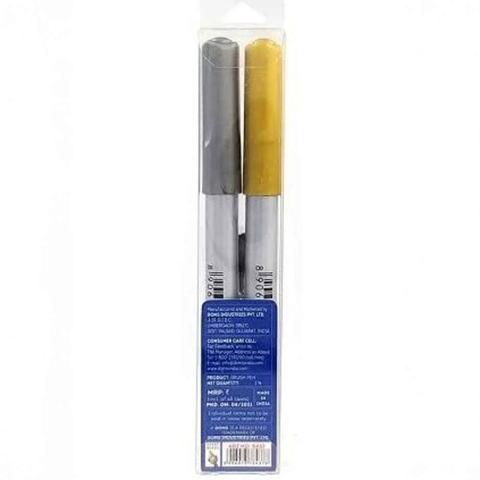 Doms Metallic Brush Pen Silver & Gold | Creative Art Pen