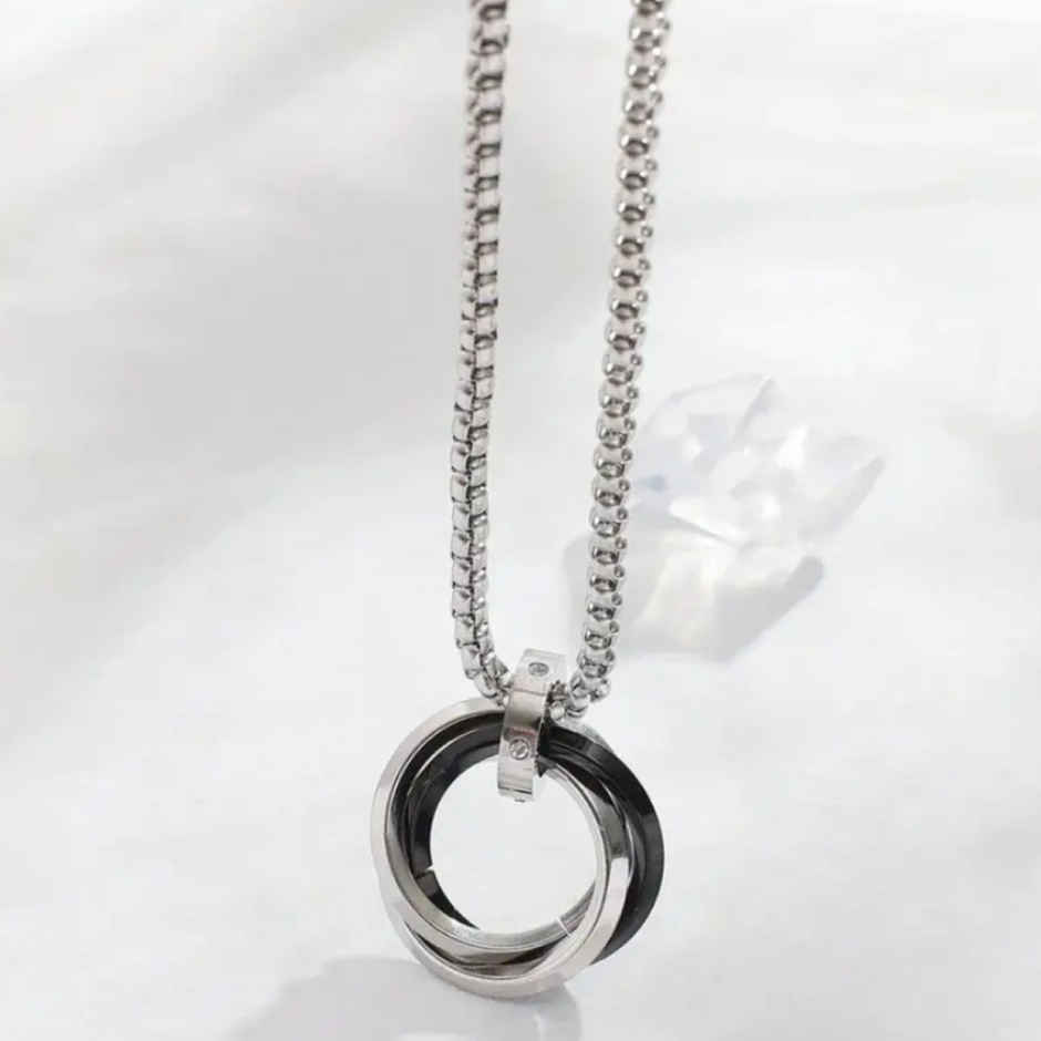 SALTY Alpha Rocky Pendant with Chain for Men and Boys| Anti-Tarnish | Silver