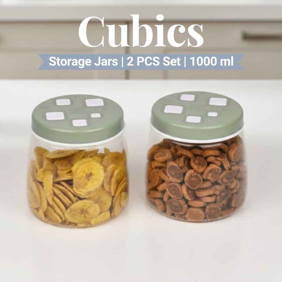 FLAIR Cubics Containers | Green - 1 L