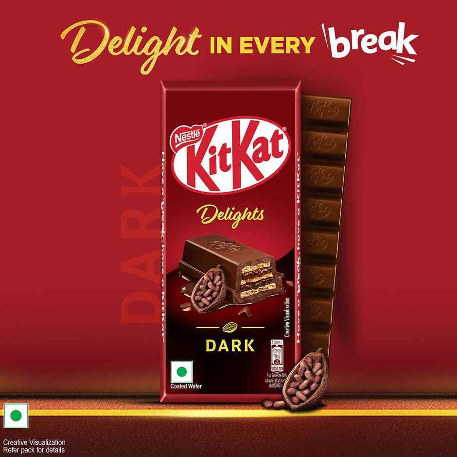 Nestle KitKat Delights Dark Chocolate Coated Wafer Bar