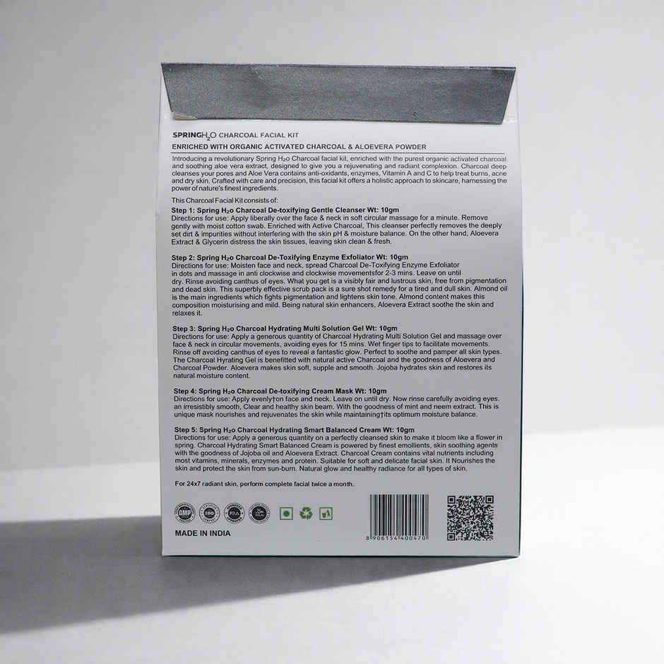 Spring H2O Charcoal Facial Kit