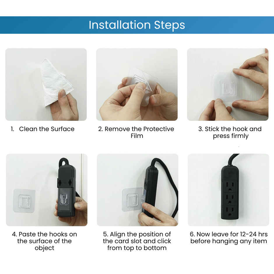 Zulaxy Double Sided Self Adhesive Wall Hooks for Multipurpose Use