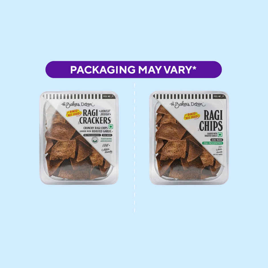 The Baker's Dozen Ragi Chips Zero Maida | High Protein | Baked | Healthy Snacks | Millet Snacks