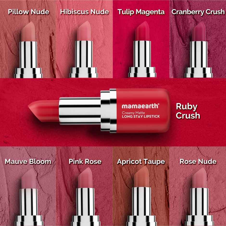 Mamaearth Creamy Matte Long Stay Lipstick - 07 Pillow nude