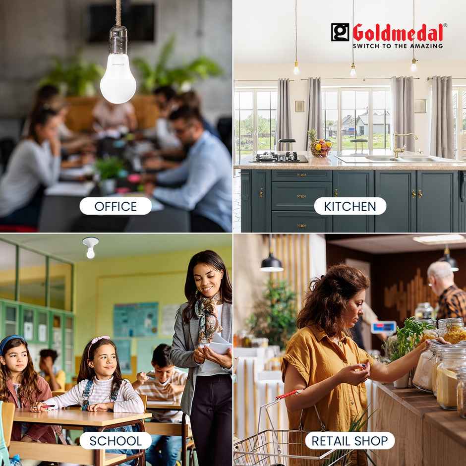 Goldmedal WOW 9W B22 Base LED Bulb For Home & Office | 230 Degree Light Coverage | 4kV Surge Protection | High Voltage Protection | Energy Efficient