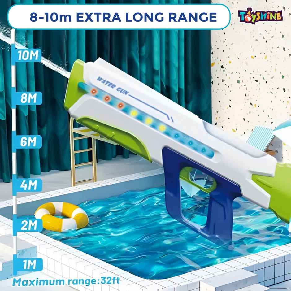 Toyshine Electric Holi Water Blaster Holi Gun Toy with Light | 25-32 Ft Range | Rechargeable