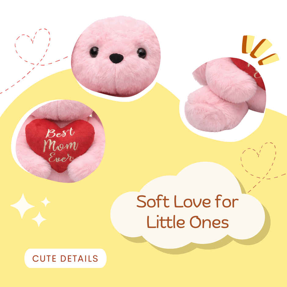 Toytales Lovey Bunny 25 cm | Soft Toy | Gift for Mothers & New Mom | Heart Bunny
