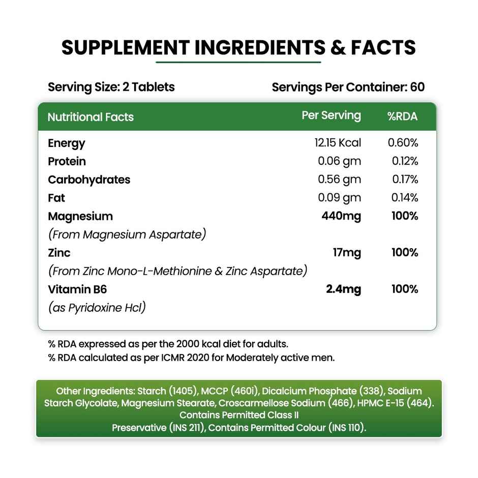 Himalayan Organics ZMA 120 VEGetarian Tablets