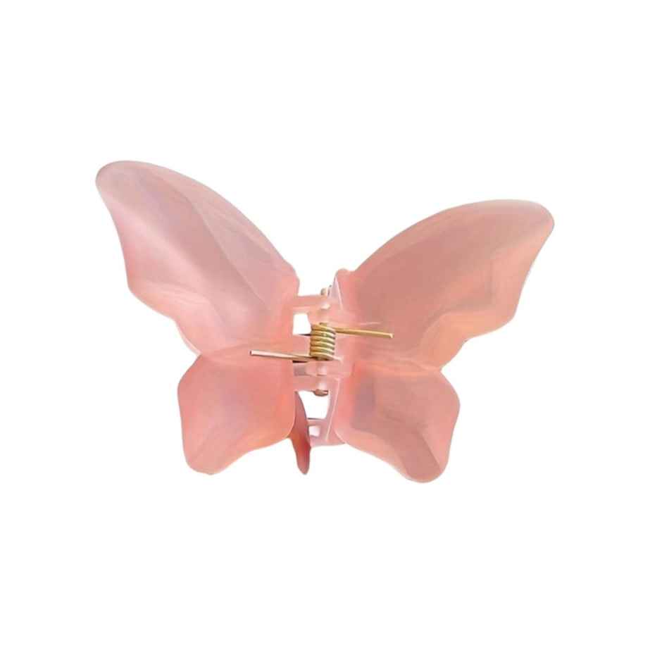 Chronex 2 Pcs Acrylic Frosted Butterfly Hair Claw Clips - Cute Butterfly Claw Hair Clips | Assorted