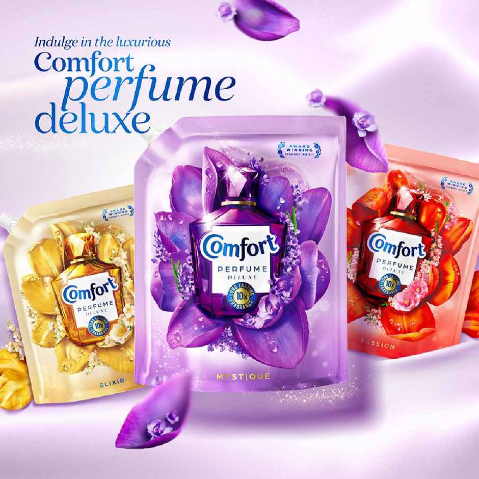Surf Excel Matic Front Load Detergent Liquid | Pouch (5L) & Comfort Perfume Deluxe Mystique (1.8L) Combo