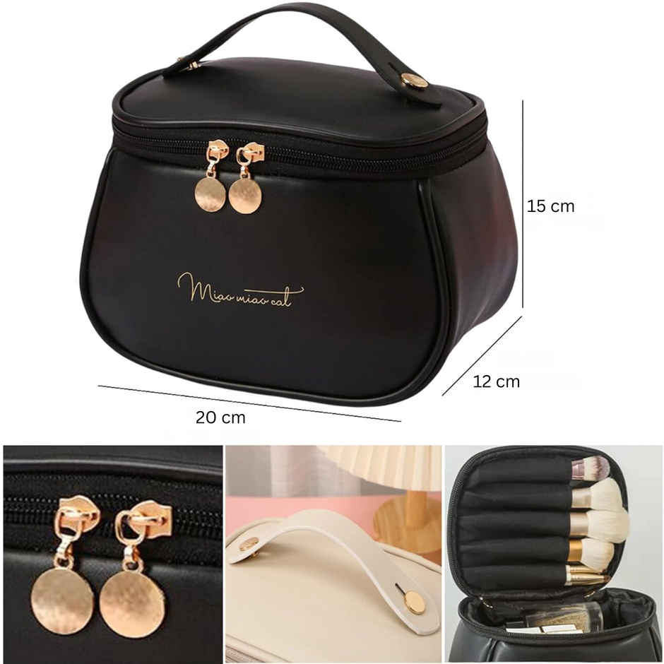 Zedak Luxury Makeup Storage Travel Bag | Black