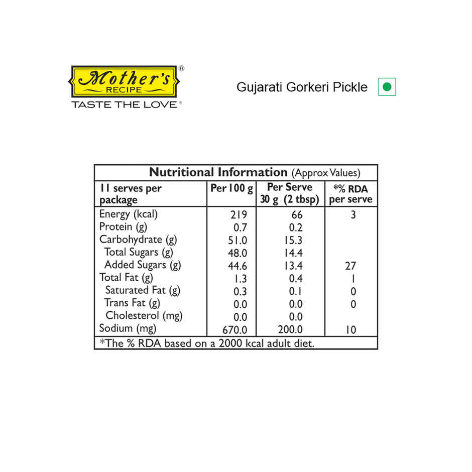 Mother's Recipe Gujarati Gorkeri Pickle