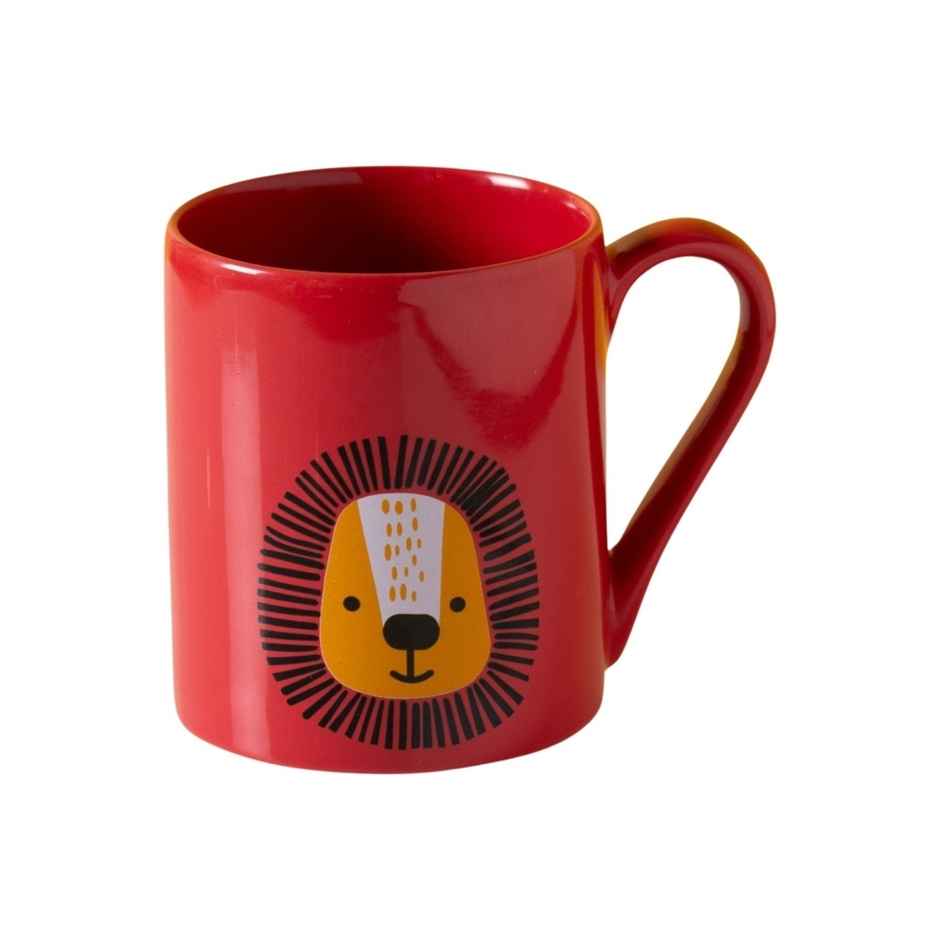 Clay Craft Fine Ceramic Microwave Safe Coffee and Milk Mug | 350 ml | Red