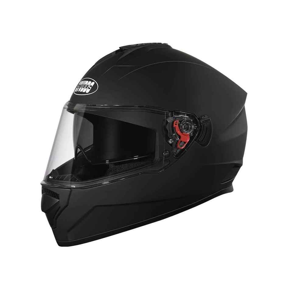 Studds Drifter ISI-DOT Certified Full Face Helmet | Dual Visor & Spoiler |Matt Black - XL