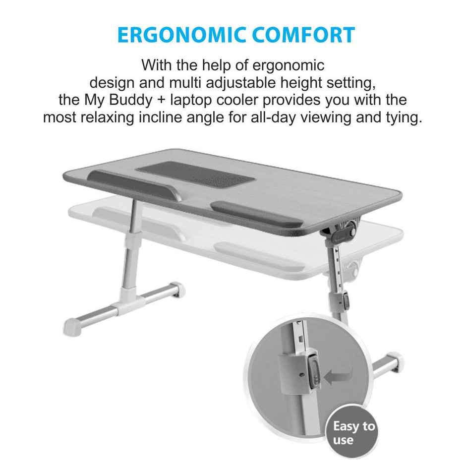 Portronics My Buddy Plus Portable Laptop Stand With Cooling Fan