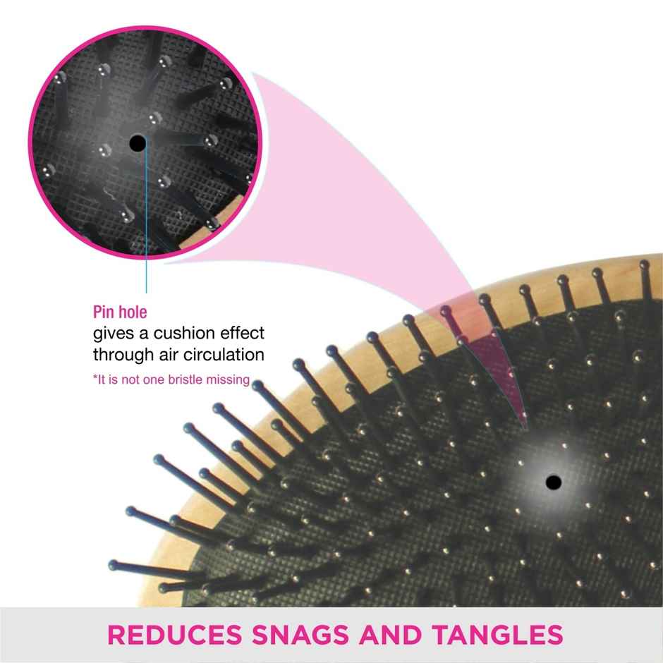 VEGA Wooden Bamboo Cushion Brush For Men And Women | E2-Cbb