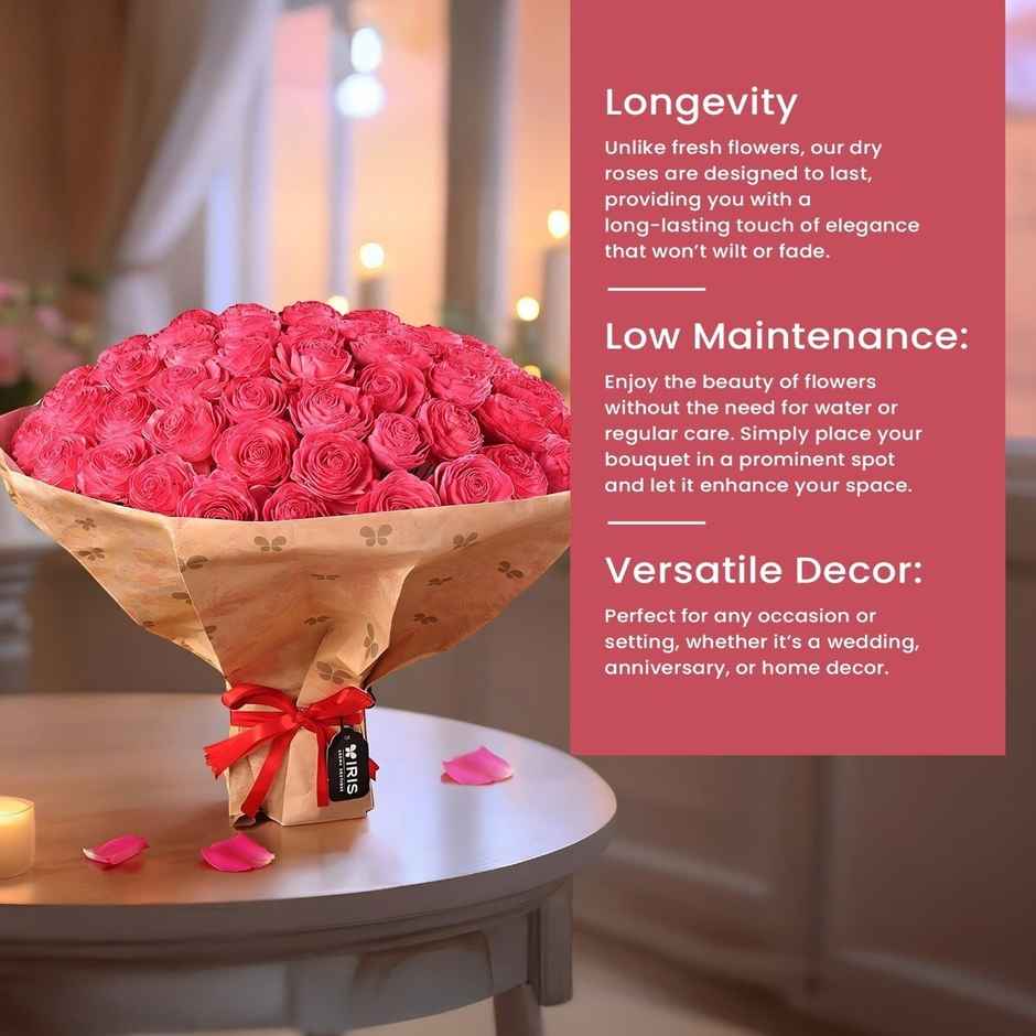 Dry Rose Flower Bouquet | IRIS