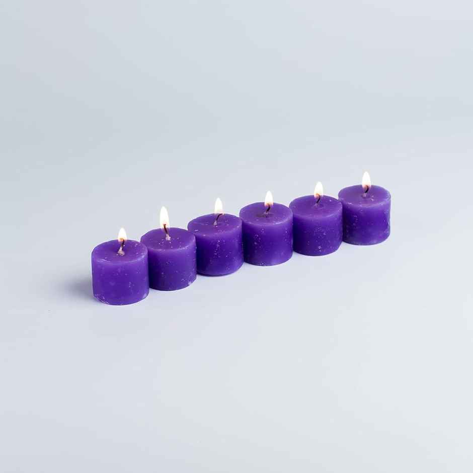Votive Candles Gift Set | Lavender | Pack Of 6 | Auradecor