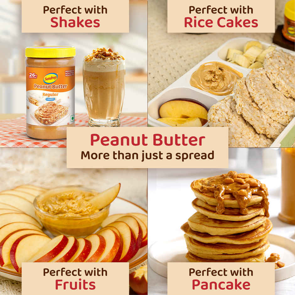 Sundrop Peanut Butter | Crunchy | With 26% Protein |Premium Roasted Peanuts | No Preservatives