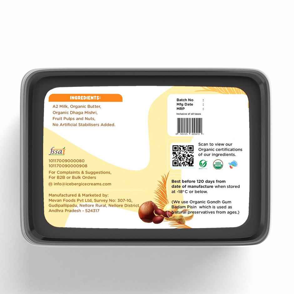 Iceberg Nutella Blend Organic Ice Cream Tub