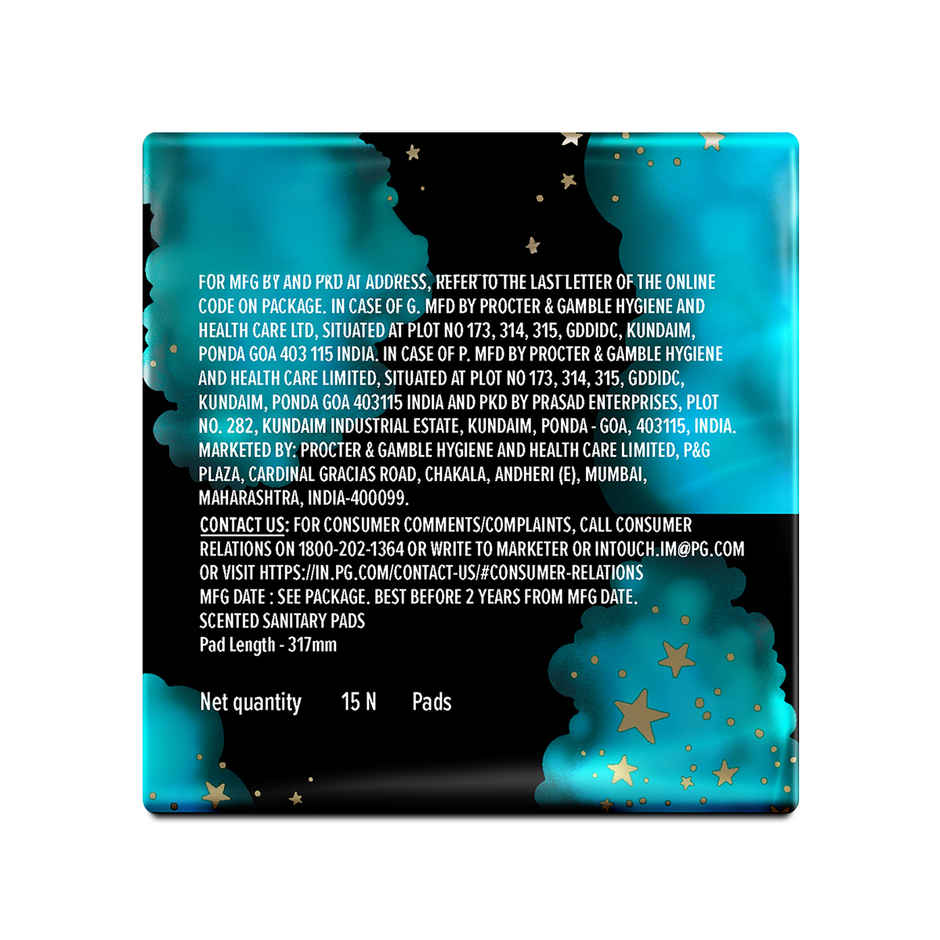 Whisper Bindazzz Nights XXL Sanitary Pads, Upto 0% Leaks All Night Long