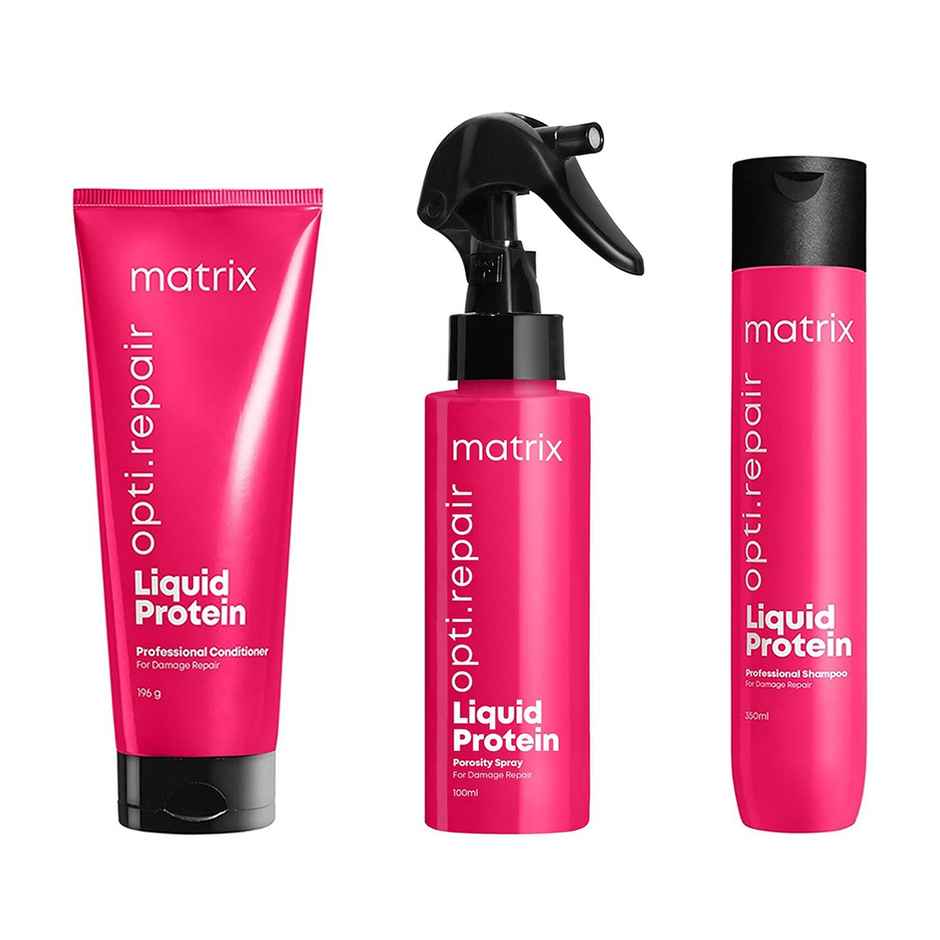 Matrix InstaCure Shampoo, Conditioner, Porosity Spray Combo|Ditch Damage from 1st Use|Paraben-free