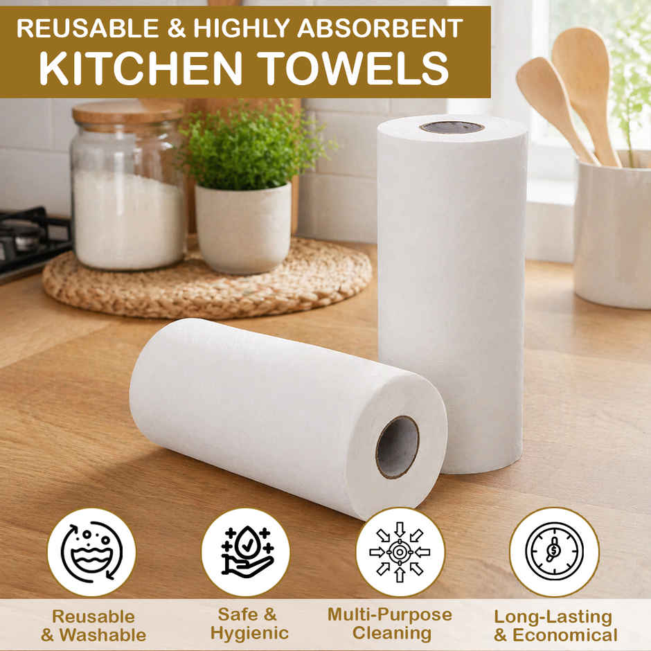 GINNI Superwipe Kitchen Towel Roll | 50 Pulls | 20 x 22 cm