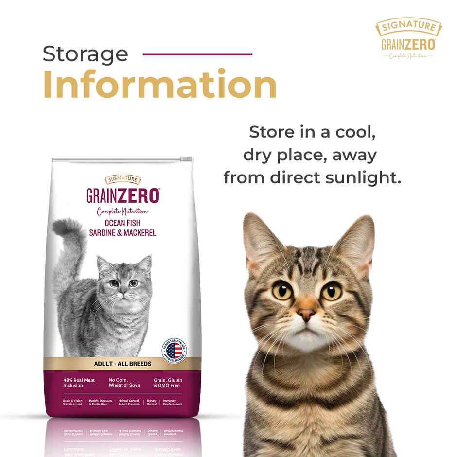 Signature Grain Zero Adult Dry Cat Food | Ocean Fish Sardines & Mackerel