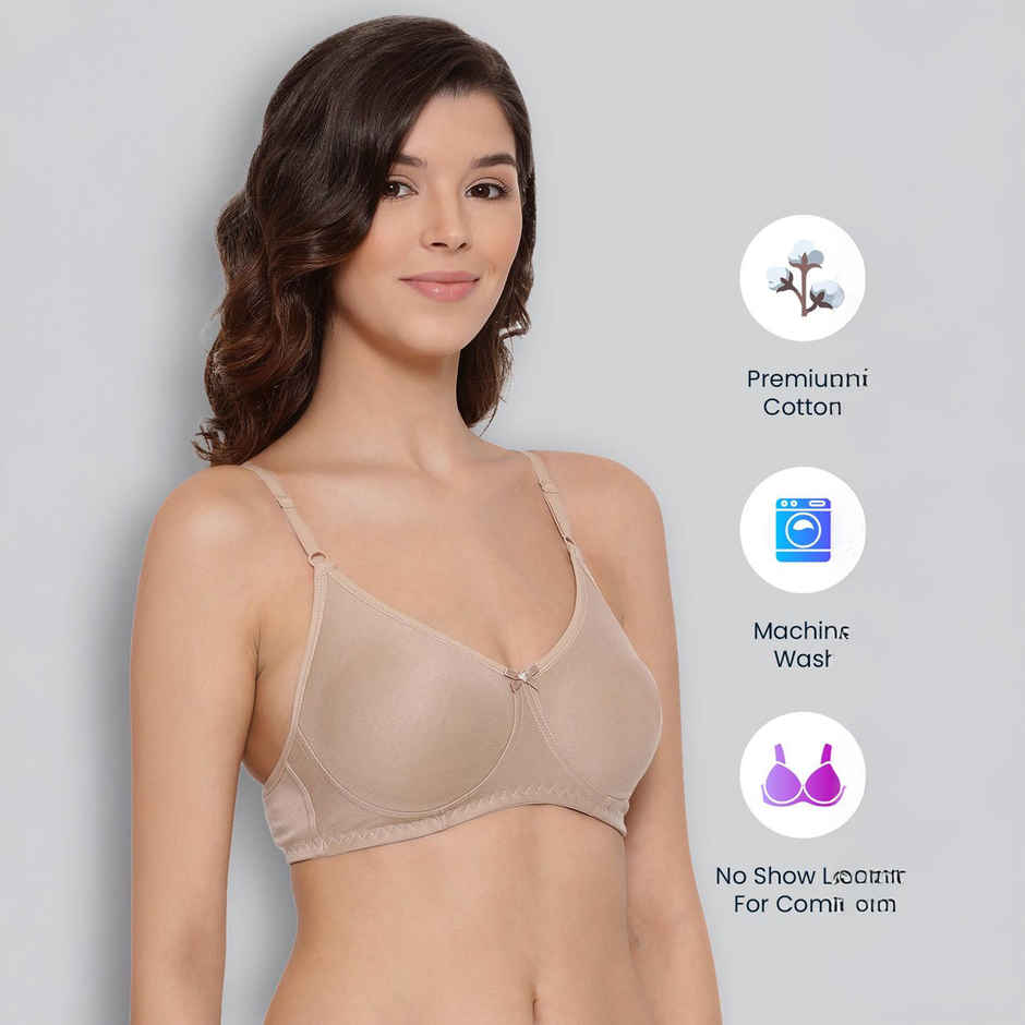 Lyra Women's Bra Non Padded Daily Wear Comfortable | Skin - 36B