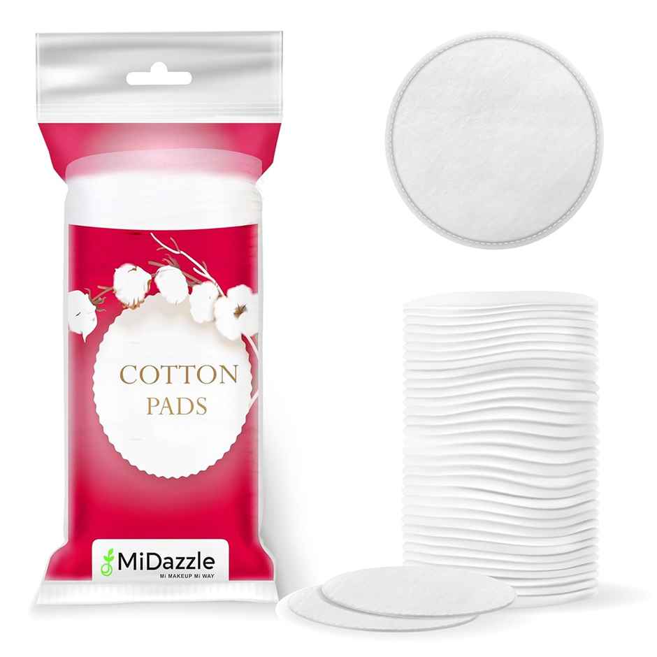 Midazzle Cotton Pads for Makeup Remover & Face Cleansing | Pack of 50 | MICP3501